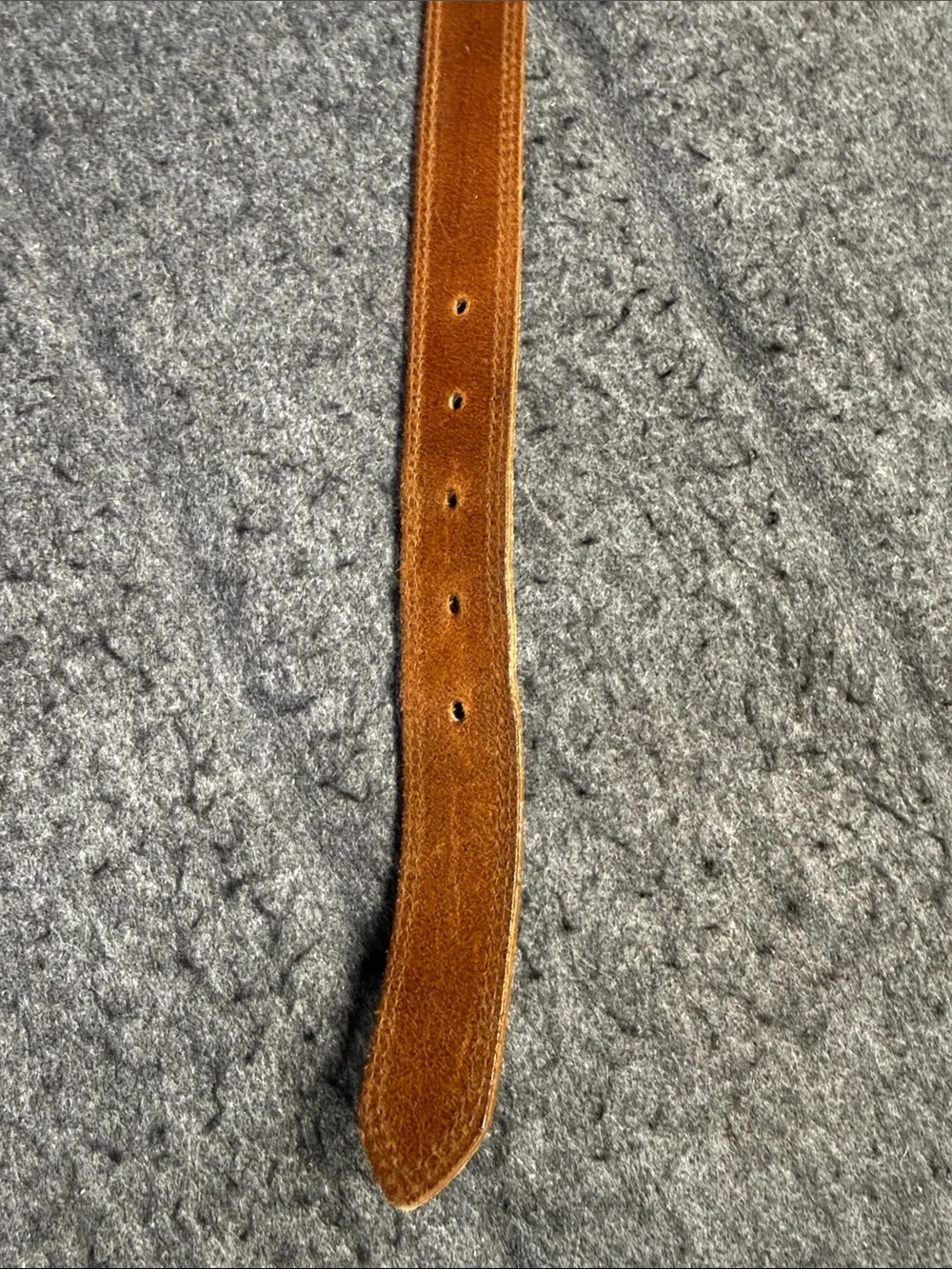 Polo by Ralph Lauren Brown Leather Belt with Brass Buckle